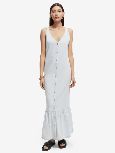 Scotch & Soda Hellblaues Maxikleid für Frauen Scotch & Soda