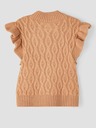 name it Beige Mädchenweste mit dekorativen Ärmeln name it Ramat
