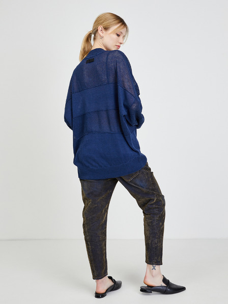 Diesel Dunkelblaues Diesel Alexa Damen Leinen-Sweatshirt