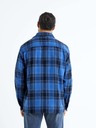 Celio Blau kariertes Herrenhemd Celio Bazur