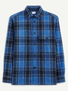 Celio Blau kariertes Herrenhemd Celio Bazur