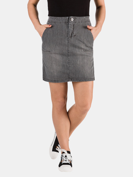 Sam 73 Grauer Damen Jeansrock mit Ärmeln SAM 73