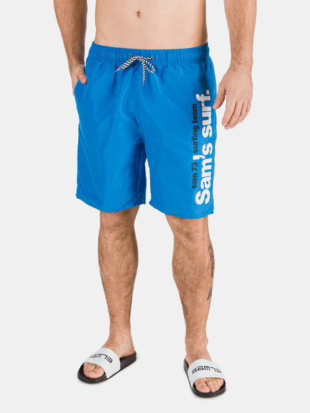 Sam 73 Blaue bedruckte Badeshorts für Herren SAM 73