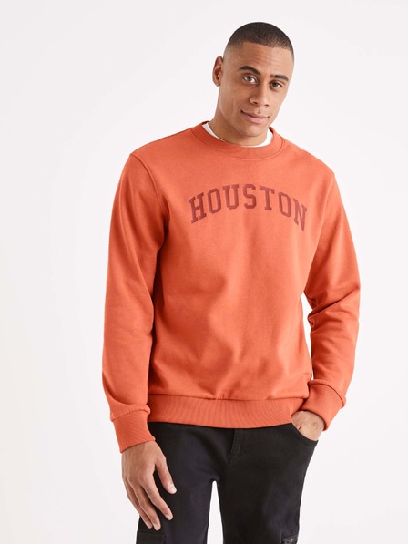 Celio Oranges Herren-Sweatshirt mit Celio Beprice-Schriftzug