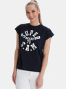 Sam 73 Dunkelblaues bedrucktes T-Shirt für Frauen SAM 73
