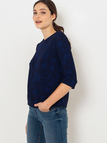CAMAIEU Dunkelblau gemustertes T-Shirt CAMAIEU