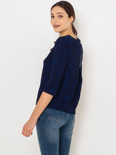 CAMAIEU Dunkelblau gemustertes T-Shirt CAMAIEU
