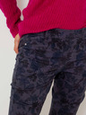 CAMAIEU Dunkelblaue gemusterte Slim Fit Hose CAMAIEU