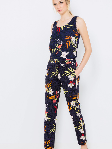 CAMAIEU Dunkelblaue geblümte Hose CAMAIEU