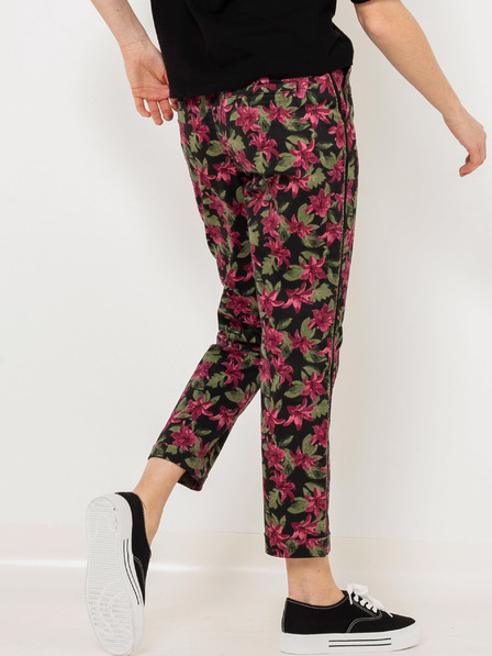 CAMAIEU Schwarze geblümte Hose CAMAIEU