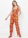 CAMAIEU Orangefarbener geblümter Jumpsuit CAMAIEU