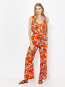 CAMAIEU Orangefarbener geblümter Jumpsuit CAMAIEU