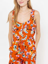 CAMAIEU Orangefarbener geblümter Jumpsuit CAMAIEU