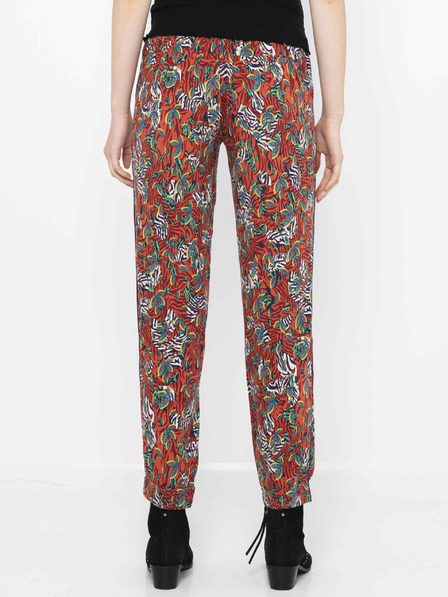 CAMAIEU Rot gemusterte Hose CAMAIEU