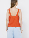 CAMAIEU Orangefarbenes geripptes Tank-Top CAMAIEU
