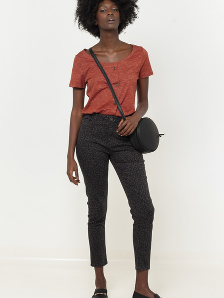 CAMAIEU Dunkelgrau gemusterte Kurzhose CAMAIEU