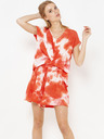 CAMAIEU Weiße und rote Batikshorts CAMAIEU