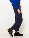CAMAIEU Dunkelblau gestreifte Hose mit weitem Bein CAMAIEU