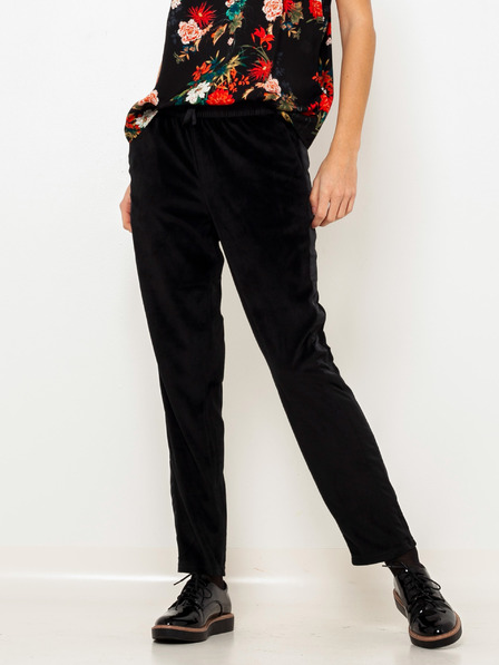 CAMAIEU Schwarze Samthose mit CAMAIEU-Schärpe