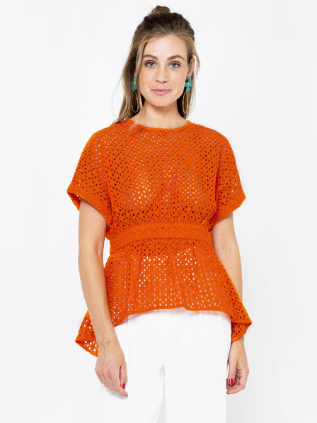 CAMAIEU Orangefarbene Bluse CAMAIEU