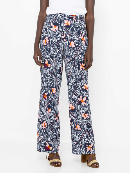 CAMAIEU Dunkelblaue geblümte Hose CAMAIEU