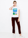 CAMAIEU Weißes T-Shirt mit Druck CAMAIEU