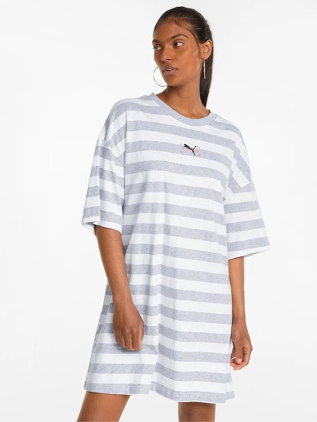 Puma Puma grau-weiß gestreiftes Kleid für Damen