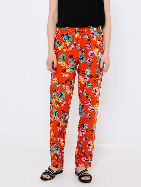 CAMAIEU Orange geblümte Hose CAMAIEU