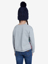 Desigual Blau-grau gemustertes Mädchen-T-Shirt mit Desigual Edimburgo-Krawatte