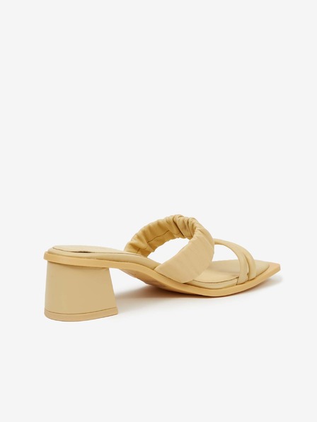 Tamaris Hellgelbe Lederslipper mit Absatz Tamaris