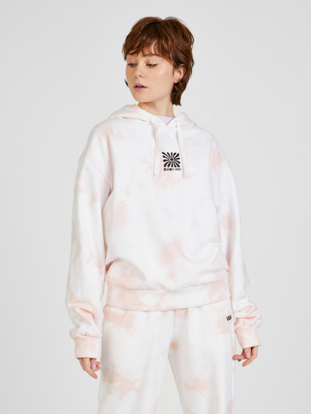 Vans Rosa und cremefarbener gemusterter Kapuzenpullover für Frauen VANS