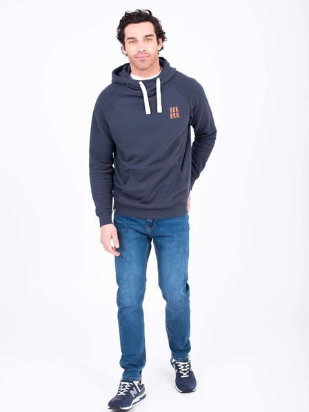 Brakeburn Dunkelblauer Herren-Kapuzenpullover Brakeburn