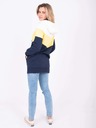 Brakeburn Gelb-blau gestreifter Damen-Kapuzenpullover Brakeburn