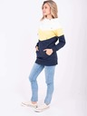 Brakeburn Gelb-blau gestreifter Damen-Kapuzenpullover Brakeburn