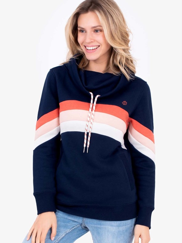 Brakeburn Dunkelblauer Damen-Kapuzenpullover Brakeburn