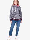 Brakeburn Rosa und grau gemusterter Damen-Kapuzenpullover Brakeburn