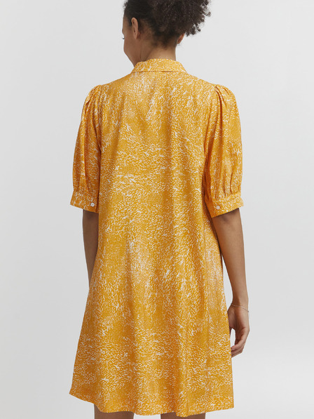 ICHI Orangefarbenes Damen-Shirt-Kleid ICHI