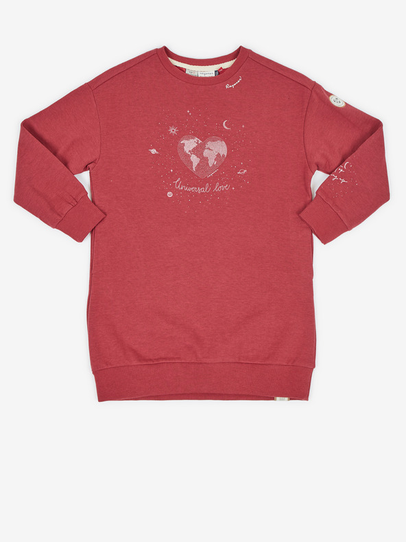 Ragwear Rotes Mädchen-Sweatshirt-Kleid Ragwear Leontyna