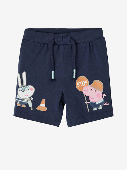 name it Dunkelblau gemusterte Jungen-Shorts name it Marl