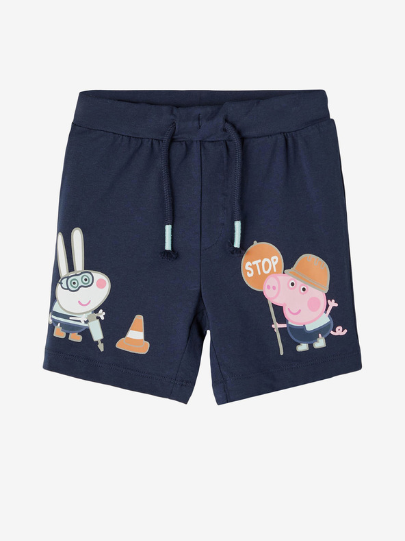 name it Dunkelblau gemusterte Jungen-Shorts name it Marl