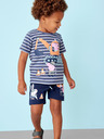 name it Dunkelblau gemusterte Jungen-Shorts name it Marl