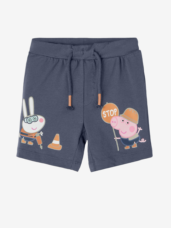 name it Dunkelgrau gemusterte Shorts für Jungen name it Marl