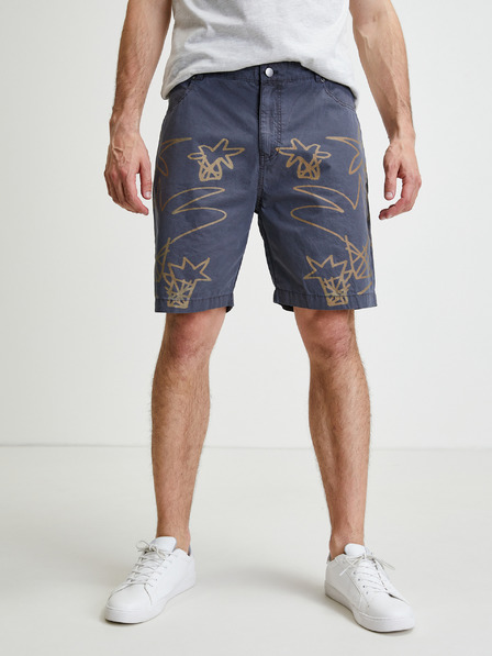 Desigual Desigual Fred Graue gemusterte Shorts für Herren