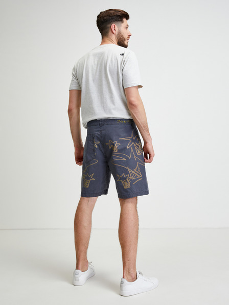 Desigual Desigual Fred Graue gemusterte Shorts für Herren
