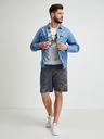 Desigual Desigual Fred Graue gemusterte Shorts für Herren