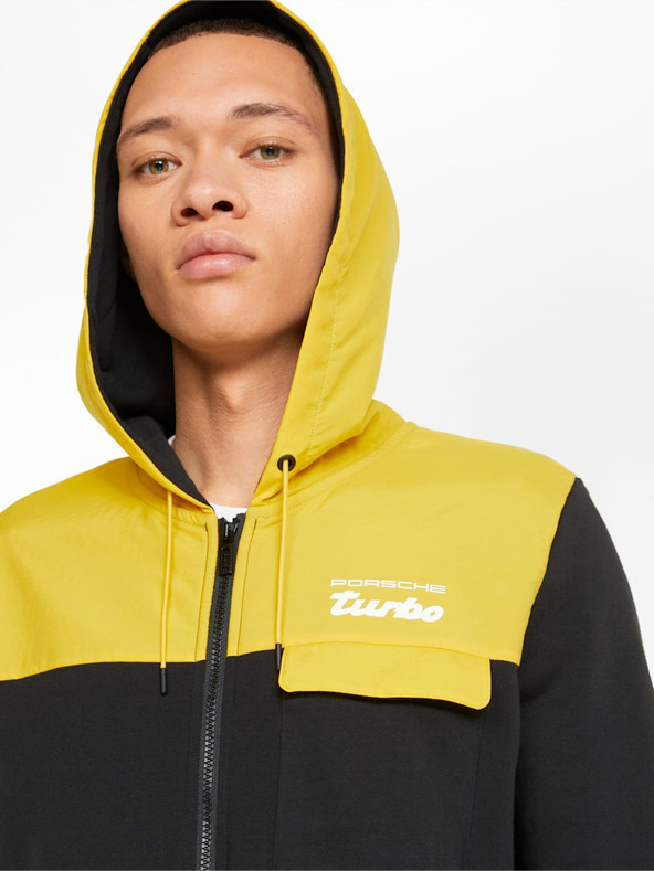 Puma Gelb-schwarzer sportlicher Herren-Kapuzenpullover Puma