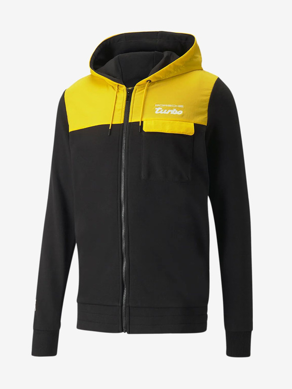 Puma Gelb-schwarzer sportlicher Herren-Kapuzenpullover Puma