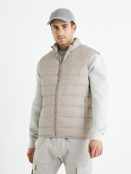 Celio Hellgraue Herren-Steppweste Celio Bulock