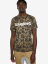 Desigual Braunes Desigual TS Cesarion gemustertes Herren-T-Shirt