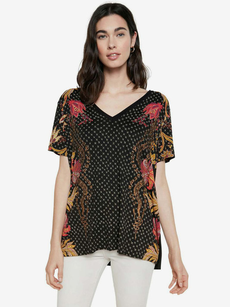 Desigual Schwarzes Desigual TS Praga Hemd